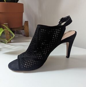 Kelly & Katie Suede Black Heels - W 8.5
